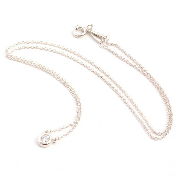 TIFFANY Silver Diamond Necklace - Picture 3 of 8